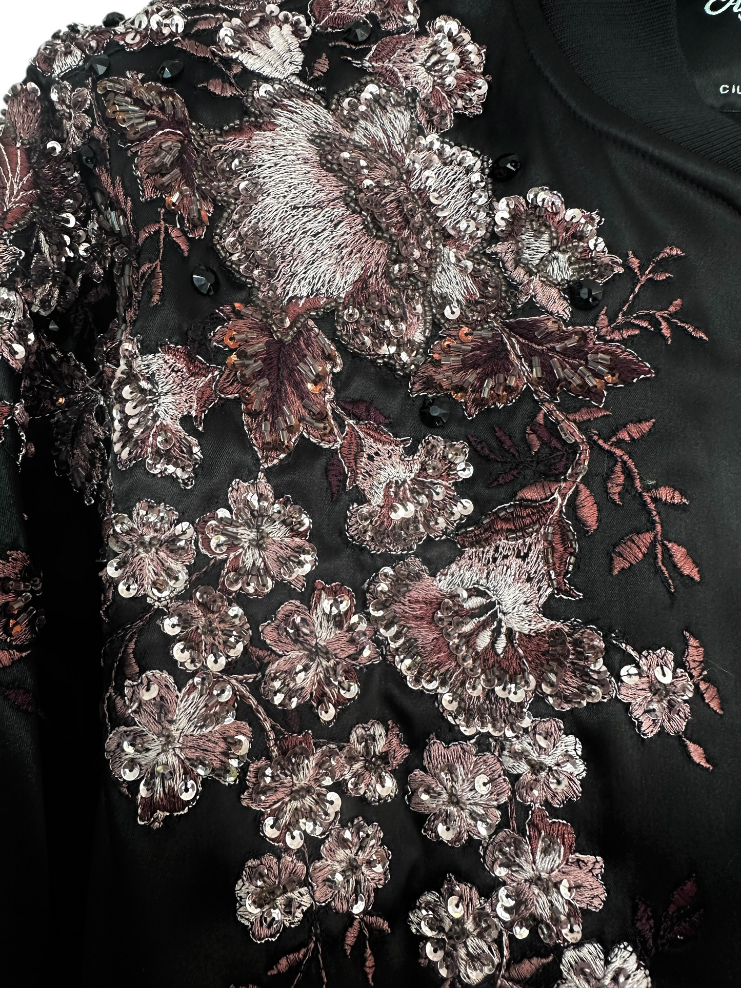 Bomber Jacket Black Cherry (Bordada)