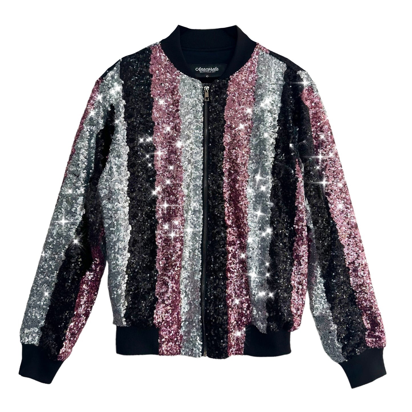 Bomber Jacket Lentejuelas Tricolor