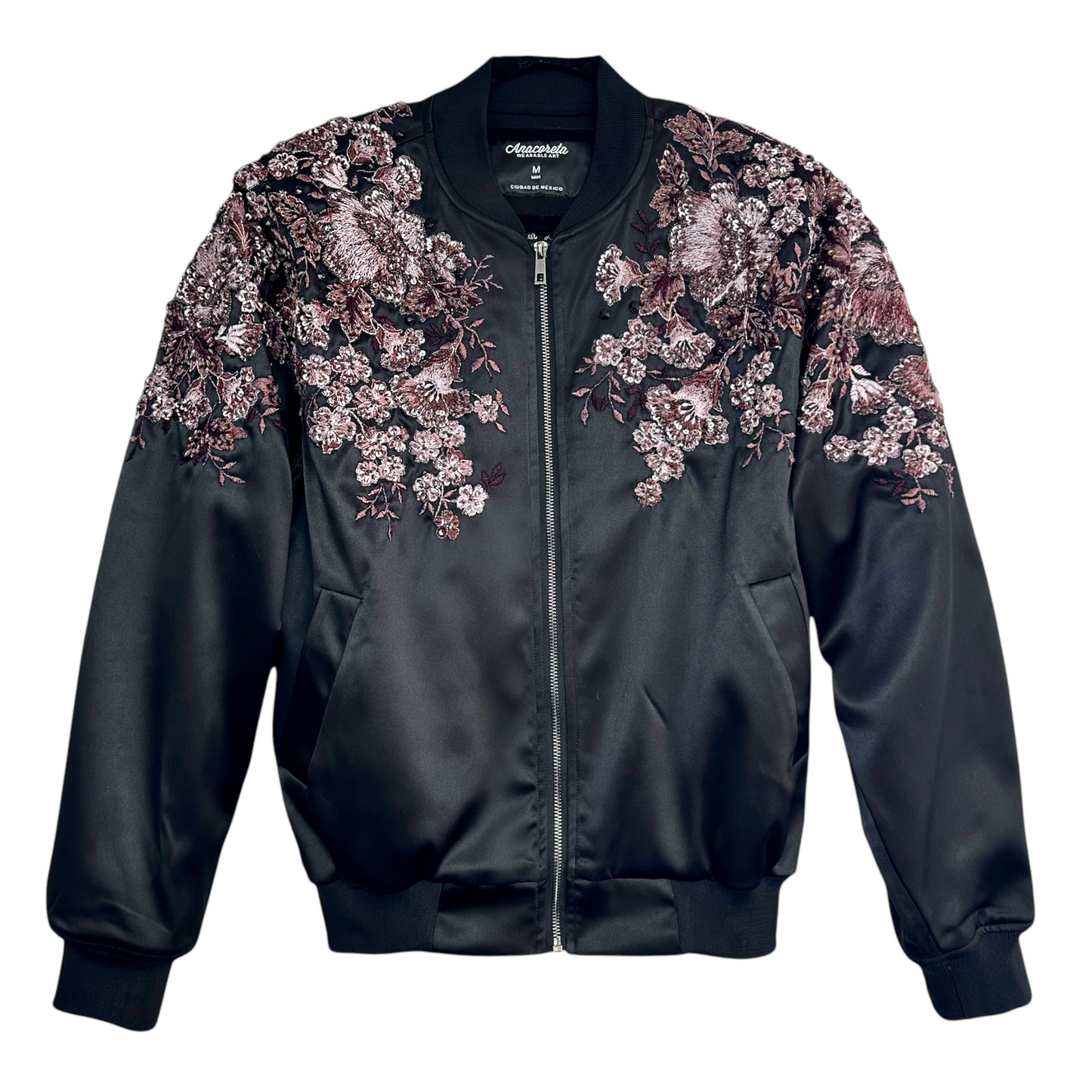 Bomber Jacket Black Cherry (Bordada)