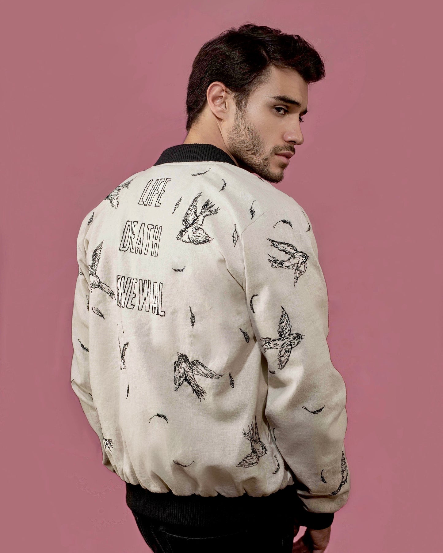 Bomber Jacket Sketch Pajaritos