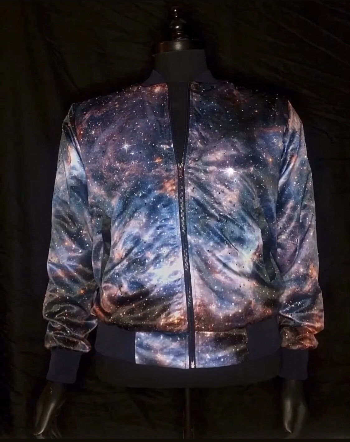 Bomber Jacket Cosmos con cristales