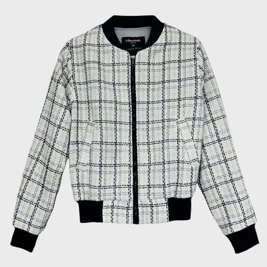 Bomber Jacket Tweed Marfil