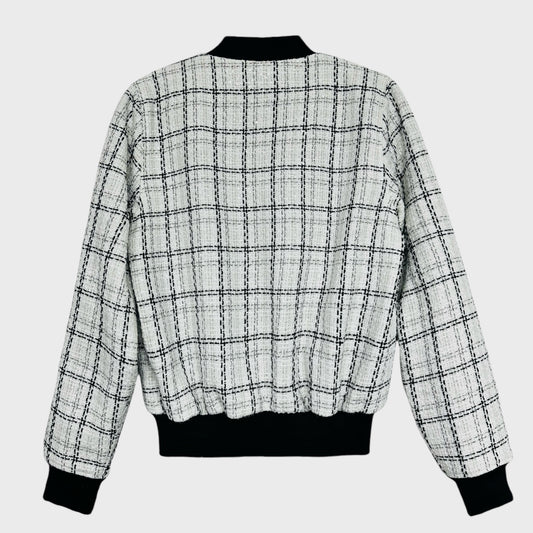 Bomber Jacket Tweed Marfil
