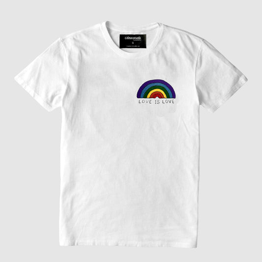 Tee PRIDE arcoíris (Love is Love)