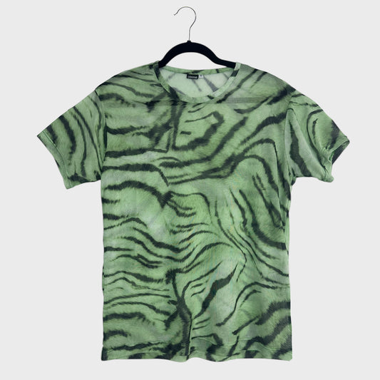 Tee mesh ZEBRA VERDE con mangas