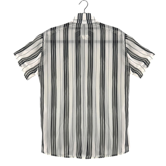 Camisa - Franjas beige/negro