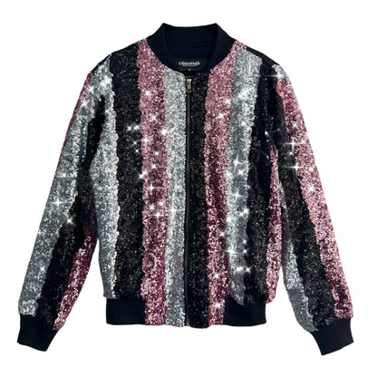 Bomber Jacket Lentejuelas Tricolor