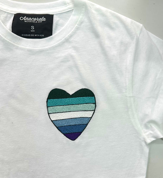 Tee PRIDE Corazón Bandera Gay