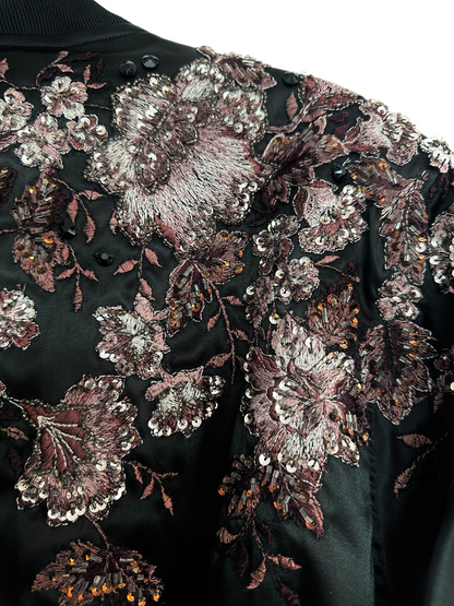 Bomber Jacket Black Cherry (Bordada)