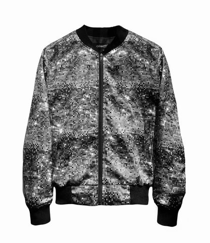 Bomber Jacket DISCO (gris sin cristales)