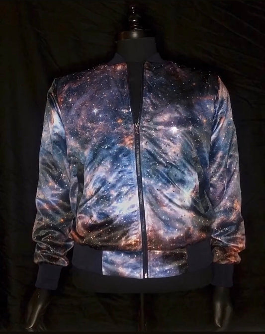 Bomber Jacket Cosmos con cristales