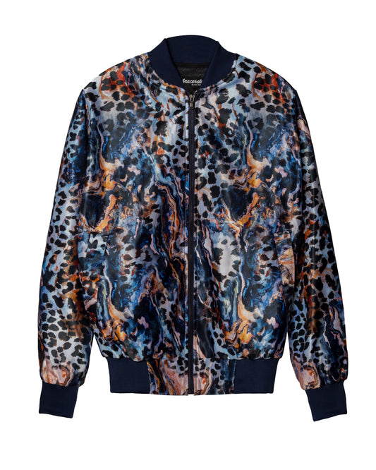 Bomber Jacket Leopardo Azul
